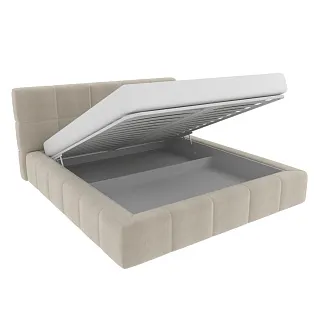 Кровать двуспальная мягкая QUADRO-soft  с подъемным механизмом, 180x200