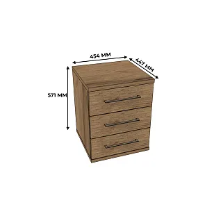 Тумба прикроватная 3 ящика C-723