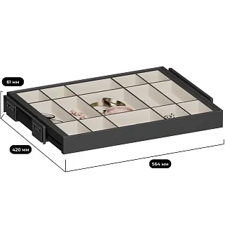 ALFA Выдвижной лоток для бижутерии в базу 600 мм, FFRM5807.564.01