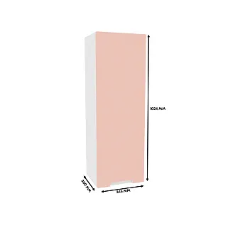 Антресоль однодверная, фасады в эмали LE337.300