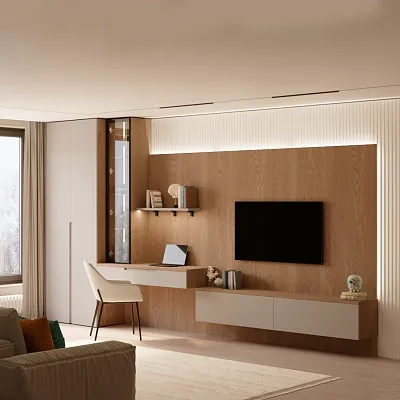 Шкаф навесной стеклянный с подсветкой R331.2 нестандарт