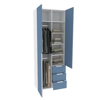 Шкаф комбинированный, фасады в эмали LE215 L/R