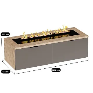 Тумба ТВ напольная с электрокамином L548.450