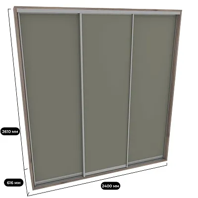 Шкаф-купе ХG246.60-2, профиль INTEGRO, фасад МДФ