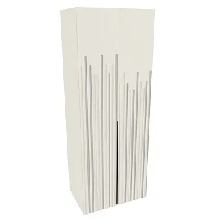 Шкаф 2 дверный, фрезерованные фасады в эмали LE-210.60-3