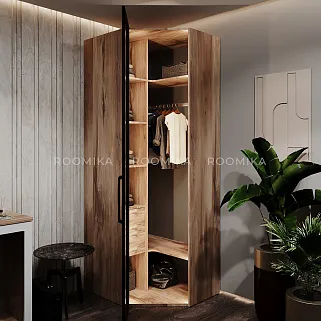 Шкаф угловой со стеклянным фасадом с подсветкой R218