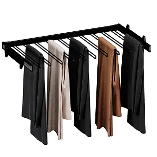 BELLE  Вешалка для брюк, 900 мм, цвет черный, BE90TRBL