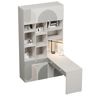 Ниша с рабочей зоной, фрезерованные фасады в эмали LE425 L/R