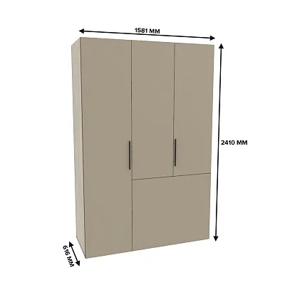 Шкаф двухдверный с фальш-стенкой и раздвижжными дверьми L205 L/R