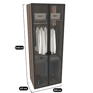 Шкаф для спальни со штангой и брючницей с подсветкой R210.60-5