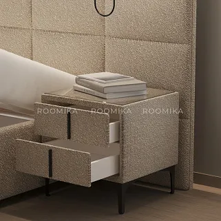 Cпальня с мягкой кроватью Versal и мягкими тумбами 201
