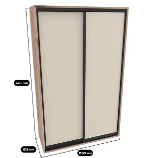 Шкаф-купе ХG150.60-2, профиль INTEGRO, фасад МДФ