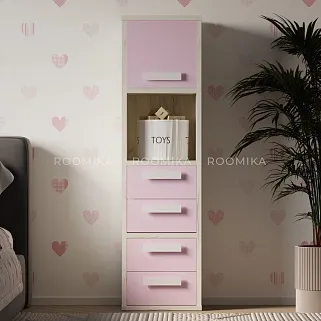 Cтеллаж сквозной книжный на 4 ниши с фасадом E804