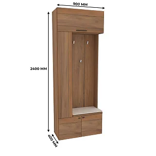 Секция с вешалкой и полками с подсветкой L409 L/R