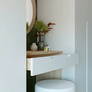 Туалетный столик, фасады в эмали LE-700