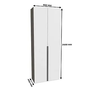 Шкаф двустворчатый, фасады в эмали LE-210.40-4