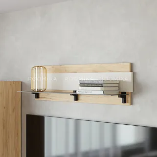 Полка со стеклом, панель МДФ R120.2