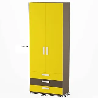 Шкаф двухдверный 3 ящика E211