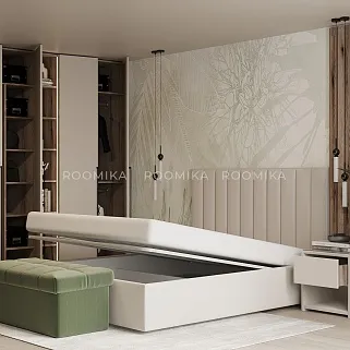 Кровать двуспальная мягкая LIBERTY с подъемным механизмом, 160x200