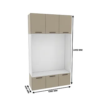 Шкаф с нишей и сидушкой L412.44