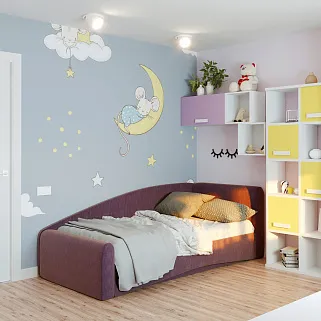 Кровать мягкая с ящиком для белья TOKIO, 120x200