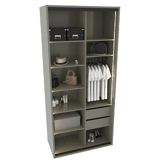 Шкаф-купе ХG126.60-3, профиль INTEGRO, стекло Сатинато белое, с подсветкой