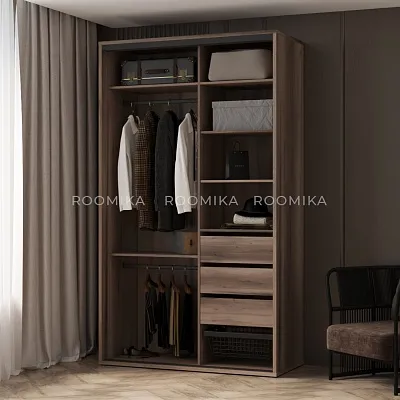 Шкаф-купе ХG140.60-1, профиль INTEGRO, фасад зеркало бронза/МДФ