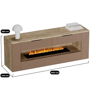 Тумба ТВ напольная с электрокамином LG551.450L/R
