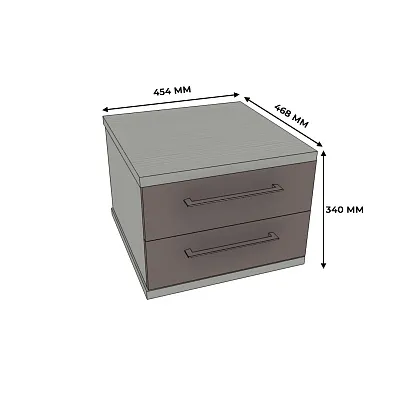 Тумба прикроватная 2 ящика, фасады МДФ CNG-701