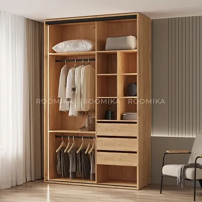 Шкаф-купе ХG160.60-1, профиль INTEGRO, фасад МДФ/стекло прозрачное