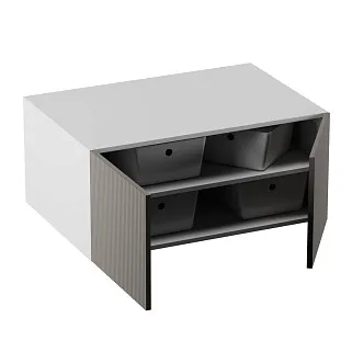 Антресоль на шкафы, фрезерованные фасады в эмали LE461.61