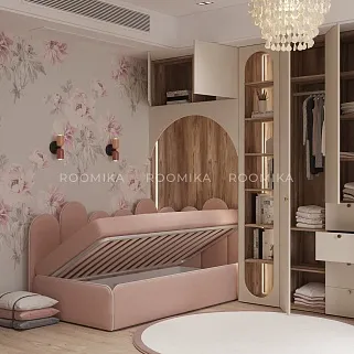 Мягкая кровать-диван CYPROS с подъемным механизмом, 90x190