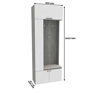 Секция с вешалкой и полками LG-409 L/R