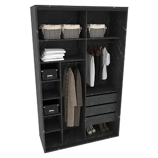 Шкаф-купе ХG166.60-2, профиль INTEGRO, фасад МДФ/Зеркало графит