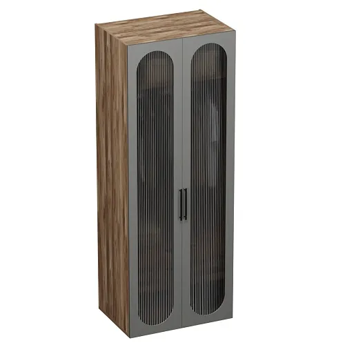 Шкаф 2 дверный, фрезерованные фасады в эмали нестандарт LE210.60-3