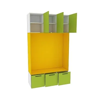 Шкаф с нишей и сидушкой L412.44