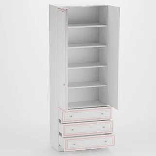 Шкаф двухдверный с ящиками А213