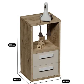 Cтеллаж сквозной книжный  с ящиками E802