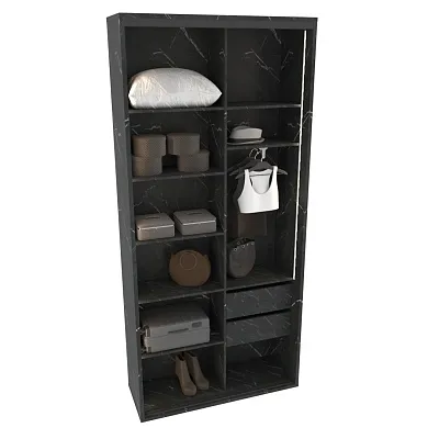 Шкаф-купе ХG126.45-3, профиль INTEGRO, стекло Estriado бесцветное, с подсветкой