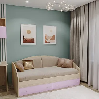 Кровать односпальная с ящиками P902N, 90x190