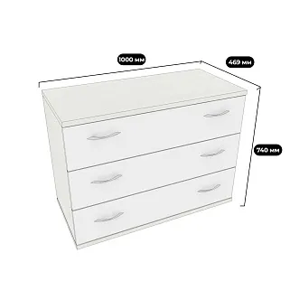 Комод прямой 3 ящика P733