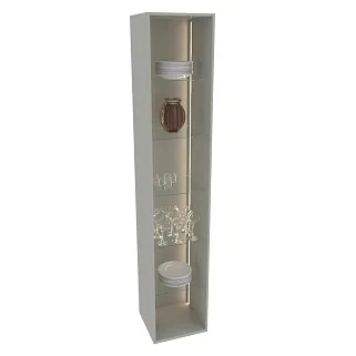 Шкаф со стеклянными фасадом полки стекло с подсветкой R220.1