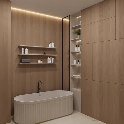 Санузел со скрытой системой хранения №136