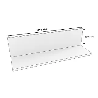 Полка навесная с задней стенкой E103