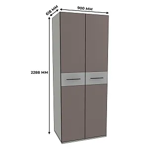 Шкаф двустворчатый со вставкой, фасады МДФ CG-210.60