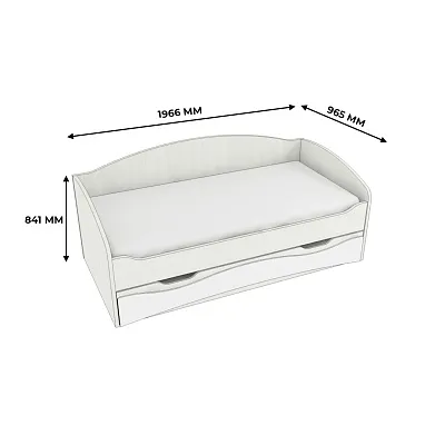 Кровать с выдвижным спальным местом P910, 90x190