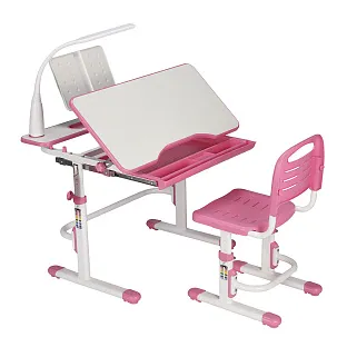 Комплект Cubby Парта и стул-трансформеры Botero pink