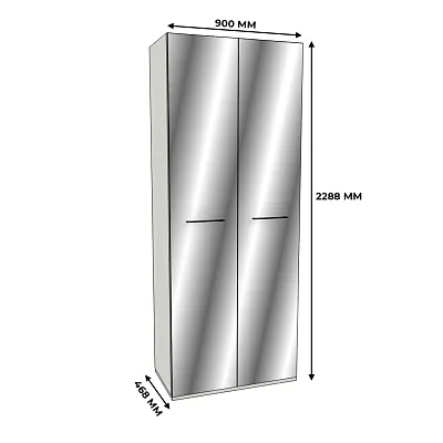 Шкаф двустворчатый с зеркалом, фасады МДФ CG-210.45Z
