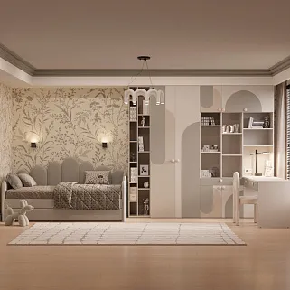 Ниша с рабочей зоной, фрезерованные фасады в эмали LE425 L/R