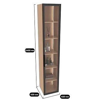 Шкаф со стеклянными фасадом с подсветкой R220.2